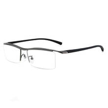 Óculos de titânio puro masculino, óculos de prescrição óptica leve retangular 8189 para homens de negócios 2024 - compre barato