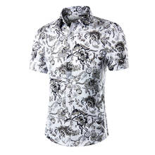 New Fashion Summer Floral Print Shirts Men Short Sleeve Hawaiian Casual Mens Shirts 10 Colors Asian Size M-5XL camisa masculina 2024 - buy cheap