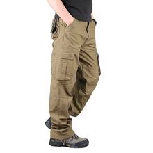 Pantalones Cargo de moda para hombre, Pantalón de algodón, estilo militar, holgado, para exteriores 2024 - compra barato
