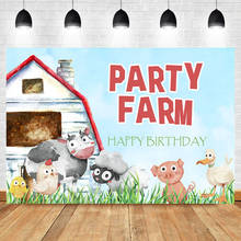 Mocsica-tema de fazenda de aniversário com desenhos de animais, para fotos ou cenário infantil, fundo de fotos 2024 - compre barato