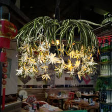Lámpara de tela de seda con flores artificiales, decoración para el hogar con orquídeas, 20 unids/set por Set 2024 - compra barato