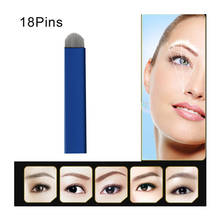 50Pcs 18Pin Microblading Permanent Makeup Eyebrow Tattoo Needles Tebori Curved Blade Needles for Manual Tattoo Pen 2024 - buy cheap