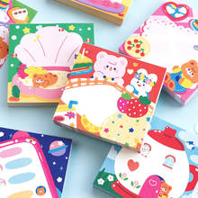 100 Pcs Cute Kawaii Bear Writing Paper Sticky Memo Pad Message Notes Decorative Notepad Stationery Office School Supplies 2022 - buy cheap