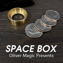 Космическая коробка от Оливера, Магическая монета, Волшебная коробка для фокусов, магические иллюзии, реквизит для денег, визуальный волшебный эффект 2024 - купить недорого