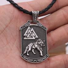 viking Odin's wolf Tree of life triangle trinity pendant norse Valknut pendant men necklace Vegvisir jewelry Animal Totem talism 2024 - buy cheap