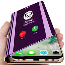 Подходит для Huawei Honor P40 P30 P20 Mate 30 20 10 Pro Lite 9X 8X Nova 5T 7SE мобильный телефон, роскошный умный зеркальный флип-бампер 2024 - купить недорого