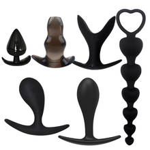 6pcs Silicone Anal Plugs Training Set Bullet Dildo Vibrator Anal Sex Toys For Woman Male Prostate Massager Butt Plug Gay Sex Toy 2024 - buy cheap