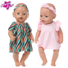 Vestido encantador para muñeca bebé de 43cm y 17 pulgadas, ropa y accesorios para muñeca bebé, novedad 2024 - compra barato