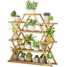 Balcony Flower Stand Rack Household Flower Pot Rack Solid Wood Decoration Fleshy Green Flower Shelf Indoor Special Multilayer 2024 - buy cheap