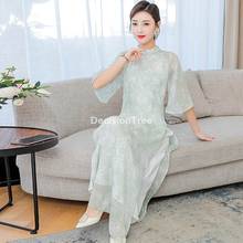 Vestido de satén aodai para mujer, ropa de vietnam, cheongsam aodai, vestido tradicional vietnamita, cheongsam, 2021 2024 - compra barato