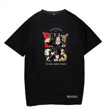 Camiseta informal para hombre, camisa de manga japonesa con estampado de BEASTARS, Hipster, holgada, de gran tamaño, verano 2020 2024 - compra barato