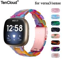 Correa de muñeca para Fitbit Versa 3, pulsera de repuesto para reloj inteligente Fitbit Sense, correa de resina colorida, accesorios para reloj 2024 - compra barato