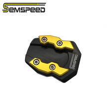 Semspeed Motorcycle CNC Foot Stand Enlarger Extension Kickstand Plate Pad For Yamaha XMAX 300 XMAX 250 xmax 125 2017-2019 2020 2024 - buy cheap