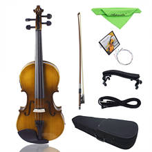 4/4 Full Size EQ Electric Violin Kit Fiddle Spruce Face Board with Violin Bow Case Shoulder Rest Cable Rosin Strings Clean Cloth 2024 - buy cheap