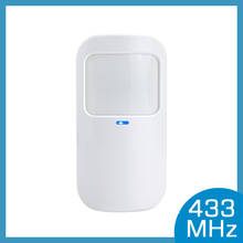 Detector de movimiento inalámbrico PIR 433MHz, Sensor de movimiento con batería para Wifi GSM, sistema de alarma de seguridad para el hogar, antirrobo 2024 - compra barato