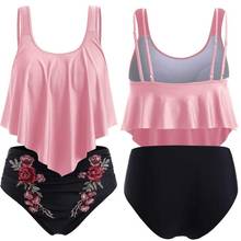 Conjunto de Bikini con estampado Floral para mujer, traje de baño con Push-Up, acolchado, talla grande, 2020 2024 - compra barato