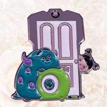 Chibi Sulley Kitty Mike Wazowski Boo Scare Door enamel pin brooch Anime Movie jewelry badge 2024 - buy cheap