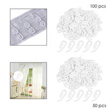 50/100 x decorail cortina ganchos decorativo cortinas branco plástico nylon fita deslizante 2024 - compre barato