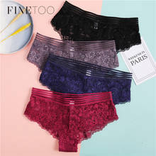FINETOO Floral Lace Panties 3Pcs/lot Low-Rise Organza Sexy Hollow Briefs Female Underwear Women's Underpants Sexy Lingerie M-XL 2024 - buy cheap