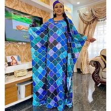 2020 African Dresses For Women Long Maxi Dress Free Size Printed Silk Dress Fashion Women Dress African Clothes  ladies clothes 2024 - buy cheap