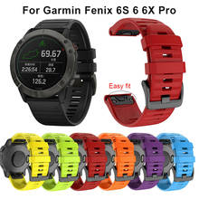 Correa de silicona de liberación rápida Easyfit para reloj inteligente Garmin Fenix 6 6X 6S Pro, repuesto de silicona Agel suave 2024 - compra barato