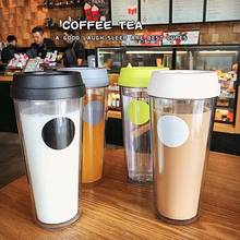320/420ml Water Bottle Transparent Coffee Tea Cup Heat Resistant Juice Beverage Drink Mug Plastic Outdoor Travel Drinking Cup 2024 - buy cheap