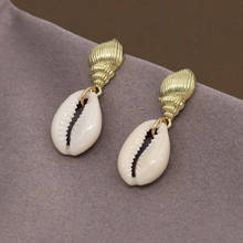 Fashion Women Earrings European American Trendy Jewelry Shell Pendant Earrings Gifts for Girls 2024 - buy cheap