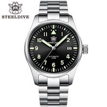STEELDIVE 200M Diver Watch Mechanical NH35 Sapphire Men Watches Automatic Mechanical Waterproof 200m Stainless Steel Pilot Watch 2024 - buy cheap