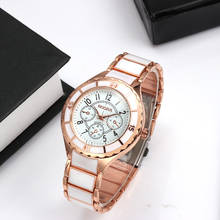 Relógios femininos de ouro rosê, relógios de aço para mulheres, relógio de pulso para mulheres, bayan kol saati, imperdível 2024 - compre barato