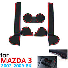 Anti-Slip Rubber Cup Cushion Door Groove Mat for Mazda 3 BK MPS 2003~2009 2004 2006 2008 Accessories Car Stickers mat for phone 2024 - buy cheap