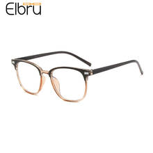 Elbru Vintage Semi-rimless Ultralight Glasses Frame Clear Lens Plain Spectacles Square Colorful Optical Eyeglasses For Men Women 2024 - buy cheap