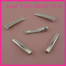 50PCS Silver 4.5cm 1.75" Plain Rectangle Metal Alligator hair clips hairpins for DIY hair bows duck clip lead free,nickle free 2024 - buy cheap