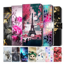 Colored Painted Card Slot Wallet Flip Case For Samsung Galaxy A02 A02S A12 A32 A42 A52 A72 5G M02 M02S M12 Note 20 Ultra Cover 2024 - buy cheap