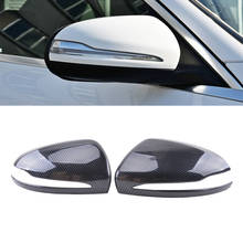 CAPQX 1Pair For Mercedes Benz C w205 E W213 GLC-Class X253 SClass w222 Carbon Fiber Rearview Rear view Mirror Trim Cover Garnish 2024 - buy cheap