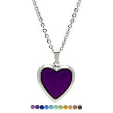 Colgante con forma de corazón para collar, marco de foto personalizado con forma de corazón mágico que cambia de color, regalo romántico de joyería 2024 - compra barato