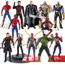 Figuras movibles de superhéroes de Marvel SHF, vengadores Infinity War, juguetes de PVC de Spiderman, Thanos, Hulk, Thor, Antman, Hawkeye, Tony 2024 - compra barato