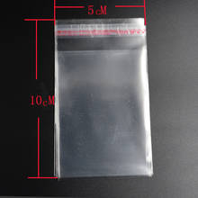 Caixa sacos plásticos auto-adesivo transparente 10x5cm, selo quente-200 2024 - compre barato