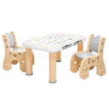 Tabela de aprendizagem e cadeira conjunto de crianças mesa de pintura e escrita do jardim de infância das crianças mesa de plástico 2024 - compre barato