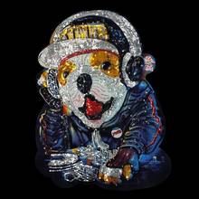 New Large Sequins Hip Hop Rock DJ Dog Embroidered Patch For Clothing Accessories Applique Sew On DIY Supplies 2024 - buy cheap