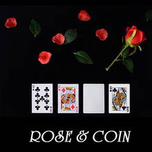 Rose & Coin Magic Tricks Petals To Coins Appearing Gimmicked Mat Magician Magia Close Up Stage Gimmick Illusions Mentalism Props 2024 - buy cheap