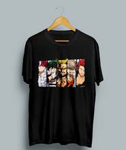 New Arrival Men'S Fashion My Hero Academia Men's Funny T-Shirt Black Tshirt Summer O-neck Cotton Tees Tops Anime 2024 - buy cheap