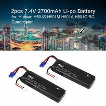 2PCS 7.4V 2700mAh 10C LiPO Battery For Hubsan H501S X4 Quadcopter RC Drone Model 2024 - купить недорого