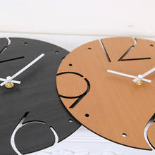30CM Wooden Wall Clocks Simple Round Fun Digital Household Charts Creative Decoration Big Numbers Artistic Natural 2021 Hot Sale 2024 - buy cheap