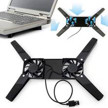 JETTING USB Laptop Cooling 2 Fan Cooler Pad Stand Laptop Cooling Base Cradle Notebook Netbook Dropshipping Hot Sale* 2024 - buy cheap