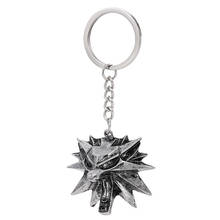 Wild Hunt Game Explosion Wolf Head keyring Classic Character Zinc Alloy Men Keychain Cosplay Jewelry Hot Sale Accessories 2024 - buy cheap