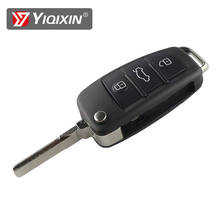 YIQIXIN для Audi Q7 B7 Q3 A3 TT A2 A8 A6 A6L A4 S5 C5 C6 B6 Замена дистанционный ключ для автомобиля в виде ракушки 3 кнопки Складной автомобильный ключ чехол 2024 - купить недорого