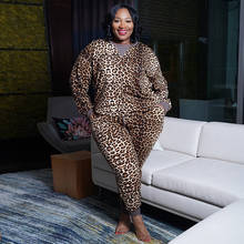 2 Piece Sets Womens Outfits Plus Size Sport Set Loungewear Long Sleeve Top and Pant Set Leopard Tracksuit Wholesale Dropshipping 2024 - buy cheap