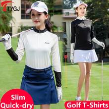 2020 Women Breathable Golf Shirts Quick-drying Sun Protection Golf T-shirts Ladies Long Sleeve Shirts Sports Mesh Golf Apparel 2024 - buy cheap