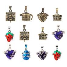 10pcs Tibetan Style Brass Prayer Box Charms Pendants Mixed Shape Mixed Color for Jewelry DIY Neckalce Bracelet Making 2024 - buy cheap