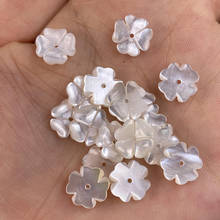 3pcs Carven White Shell Flower Pure Natural Material Petals 3D Flower Beads For Handmade Necklace DIY Jewelry Making 2024 - buy cheap